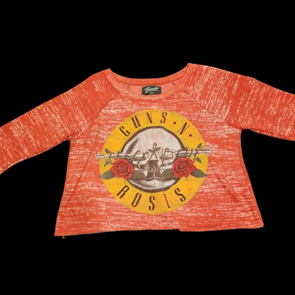 Bravado SM Guns 'n Roses Red Graphic Cropped Pullover Sweater - Picture 2 of 9